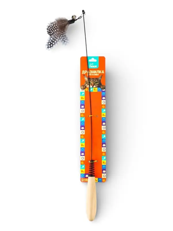 Дразнилка для кошек &laquo;Перо&raquo;, 39 см