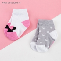 Набор носков Минни Маус, 2 пары, 8-10 см