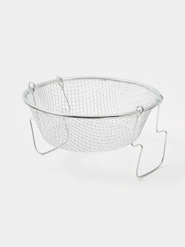 Кастрюля &laquo;Ренард&raquo;, 4 л, d=26 см, с крышкой, сетка фри 26&times;9 см, антипригарное покрытие, углеродистая сталь, красная