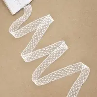 Кружево капроновое, 15 мм, 10&plusmn;1 м, белое