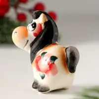 Сувенир Конь Вася, 5,5х6х3см, гжель, цвет