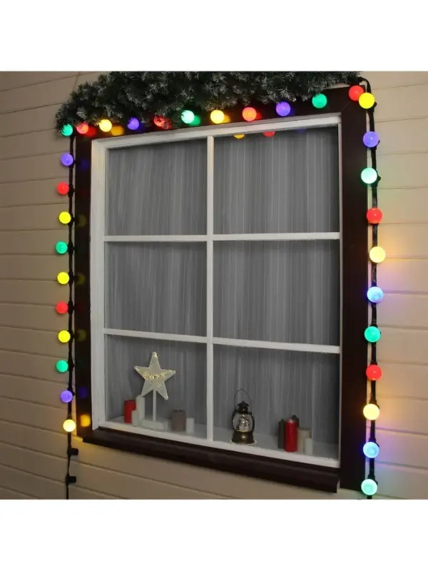 Гирлянда &laquo;Белт-лайт&raquo; 50 м, IP65, 5W, тёмная каучуковая нить, шаг 15 см, Е27 (без ламп), 220 В