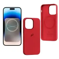 Чехол iPh 14 Pro Max Silicon Case 100% ORG Red (MagSafe + анимация NFC Clear) c LOGO