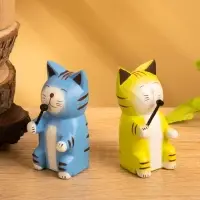 Сувенир «Кот с микрофоном», 3×4×8 см, дерево, МИКС