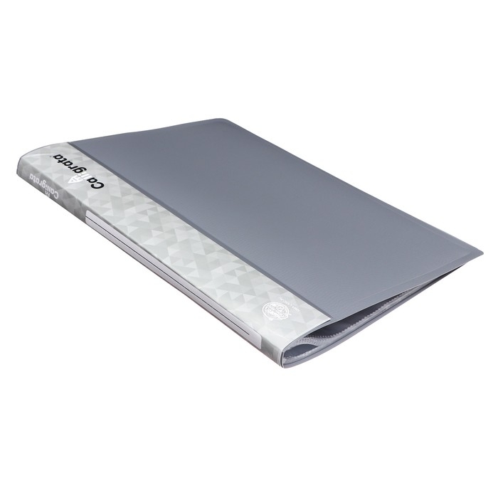 Папка с 30 вкладышами А4, 600 мкм, Calligrata, 15 мм, серая Папка с 30 вкладышами А4, 600 мкм, Calligrata, 15 мм, серая