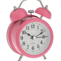 Часы - будильник настольные "Классика", дискретный ход, 12 х 8.5 см, АА, розовые Часы - будильник настольные "Классика", дискретный ход, 12 х 8.5 см, АА, розовые