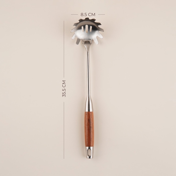 Ложка для спагетти Sima-Land Home 34х8,5 см, Рустик, цвет серебряный Ложка для спагетти Sima-Land Home 34х8,5 см, Рустик, цвет серебряный