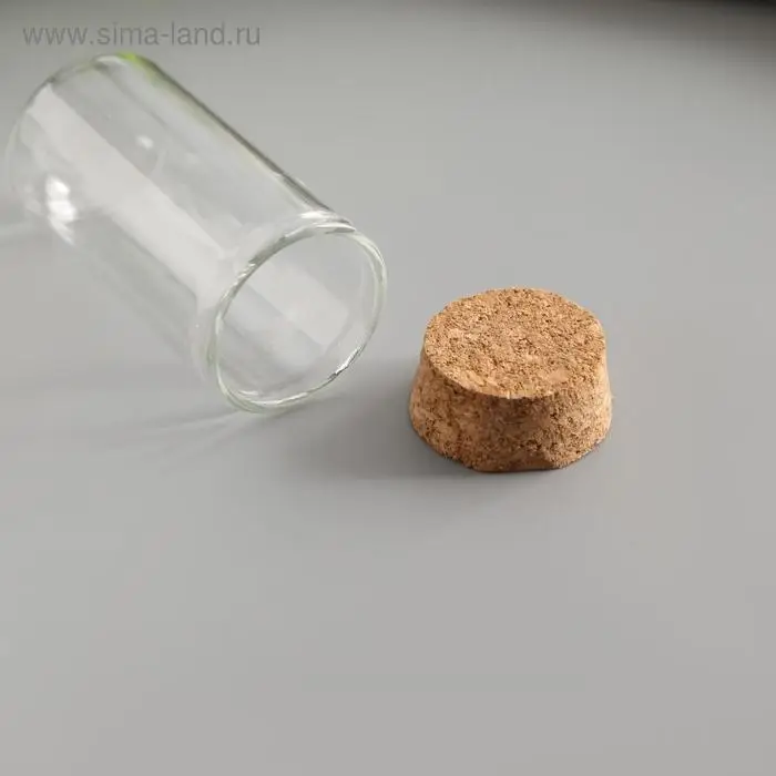 Декор для творчества стекло с пробкой «Колба» 6×3×3 см Декор для творчества стекло с пробкой «Колба» 6×3×3 см