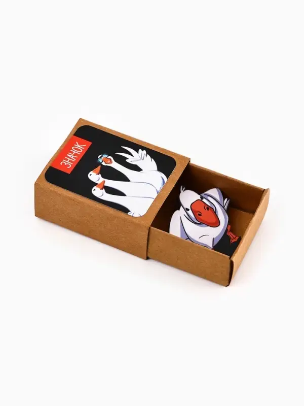 Значок в коробочке &laquo;Гусь&raquo;, 3.3&times;4 см