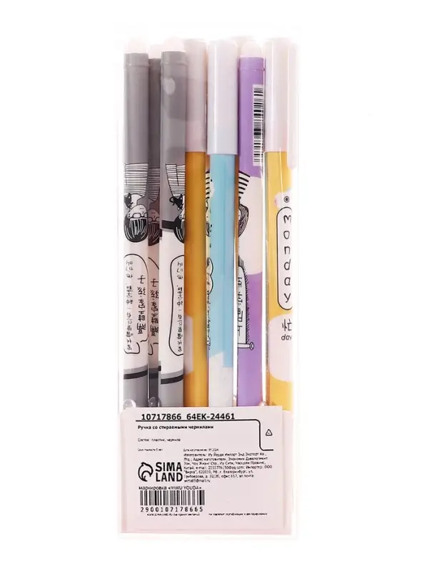 Ручка гелевая СТИРАЕМЫЕ ЧЕРНИЛА, 0,5 мм, стержень синий, Девочка МИКС (штрихкод на штуке) Ручка гелевая СТИРАЕМЫЕ ЧЕРНИЛА, 0,5 мм, стержень синий, Девочка МИКС (штрихкод на штуке)