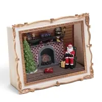 Фигура с подсветкой &laquo;Дед Мороз у камина&raquo; 28&times;10.5&times;24.5 см