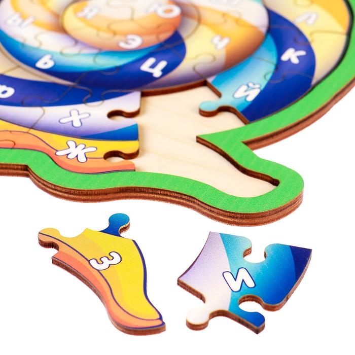 Пазл с алфавитом «Улитка»