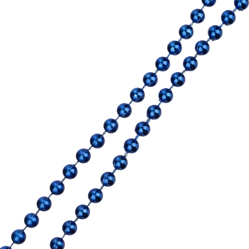 Бусы новогодние из полистирола Синяя / 270х0,5см арт.94069