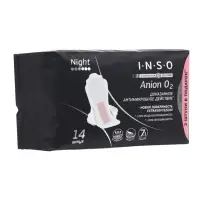 Прокладки ночные с крылышками, INSO Anion O2, 14 шт.