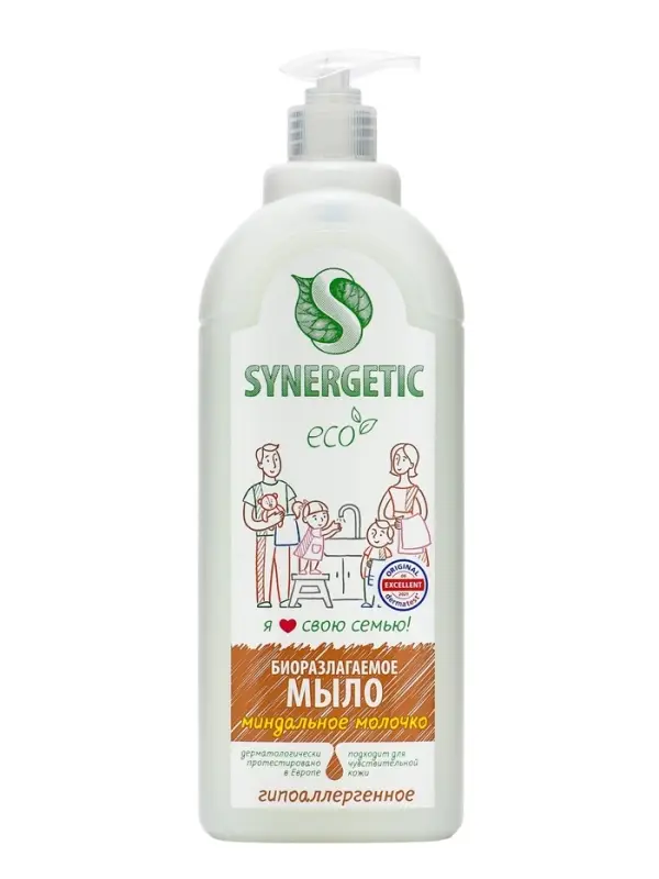 Жидкое мыло Synergetic «Миндальное молочко», 1 л Жидкое мыло Synergetic «Миндальное молочко», 1 л