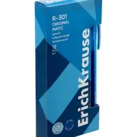 Ручка гелевая ErichKrause. R=301 Original Gel Matic, автоматическая, синий стержень, узел 0.5 мм