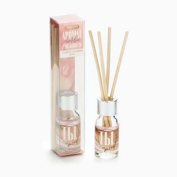 Диффузор ароматический палочки, ароматизатор для дома «Аромадиффузор: Ты прекрасна», аромат клубника, 10 мл. Диффузор ароматический палочки, ароматизатор для дома «Аромадиффузор: Ты прекрасна», аромат клубника, 10 мл.