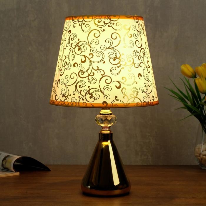 Лампа настольная 58083/1 1х40Вт Е27 золото 20х20х35 см RISALUX