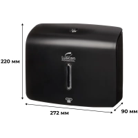 Диспенсер для полотенец лист Luscan Prof Etalon Z-слож черный 151060