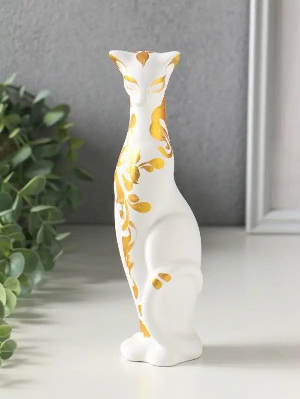 Фигура керамика &laquo;Кошка Багира&raquo;, 20 см, белый