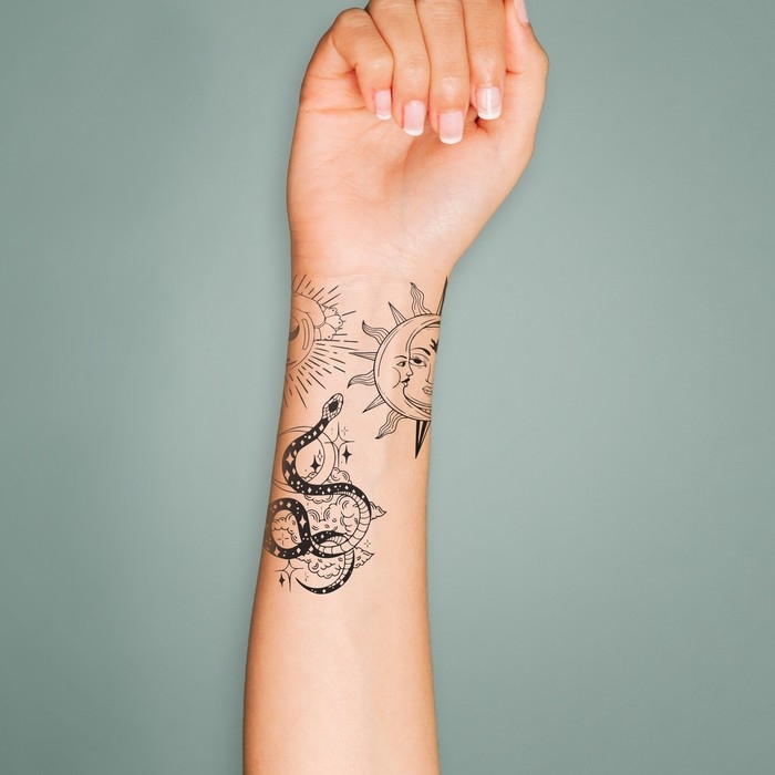 Татуировка на тело чёрная Татуировка на тело чёрная "Эзотерика" набор 10 шт 6х6 см