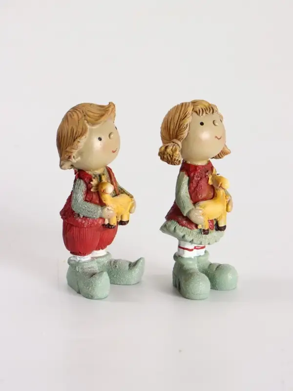 Фигурка &laquo;Малыши с оленем&raquo;, набор 2 шт., 4.5&times;3.5&times;9.5 см