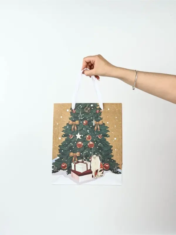 Набор пакетов крафтовых &laquo;Новогоднее поздравление&raquo;