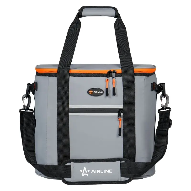 Сумка-холодильник (термосумка)"Пикник", 23л, 32*30*24см, водонепр.,серая