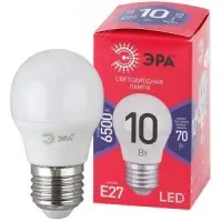 Лампа светодиодная LED 10 Вт 800Лм 6500К шар холодный E27 220-240В LED P45-10W-865-E27 Red Line