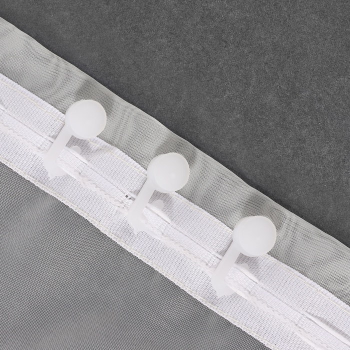 Крючок для штор, 27 × 12 мм, 120 шт, цвет белый Крючок для штор, 27 × 12 мм, 120 шт, цвет белый