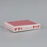 Коробка под 4 конфеты и шоколад с ячейками &laquo;Сердца&raquo; 18.8&times;15.7&times;3 см