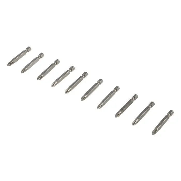 Биты ТУНДРА, намагниченные, сталь S2, PH2&times;50 мм, 10 шт.