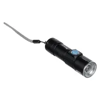 Фонарь ручной тм ЕРМАК,XPE,1200мАч,2,5х2,5х9,5см,3 режима,алюминиевый,с USB штекером,фокусировка