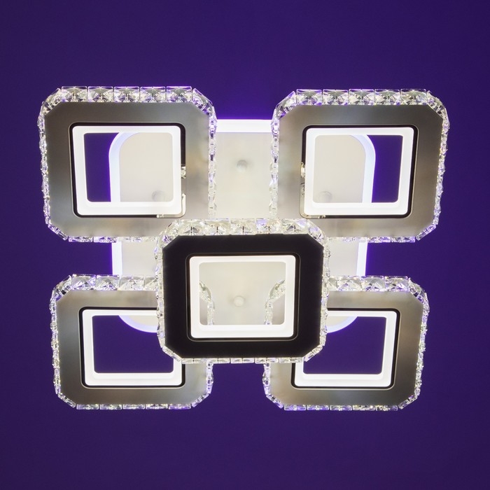 Люстра с ПДУ Люстра с ПДУ "Мия" 5хLED 150Вт 3000-6000К RGB белый 38х38х14см