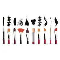 Набор кистей для рисования, нейлон, 6 штук: № 2, 4, 6, 8, 10, 12, круглые, деревянная ручка, международный размер