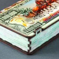 Купюрница новогодняя 1000000 $ "Я к деньгам" 18х9,5х3,5 см