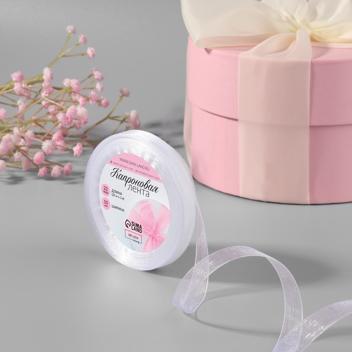 Лента капроновая, 10 мм, 20 ± 1 м, цвет белый №1 Лента капроновая, 10 мм, 20 ± 1 м, цвет белый №1