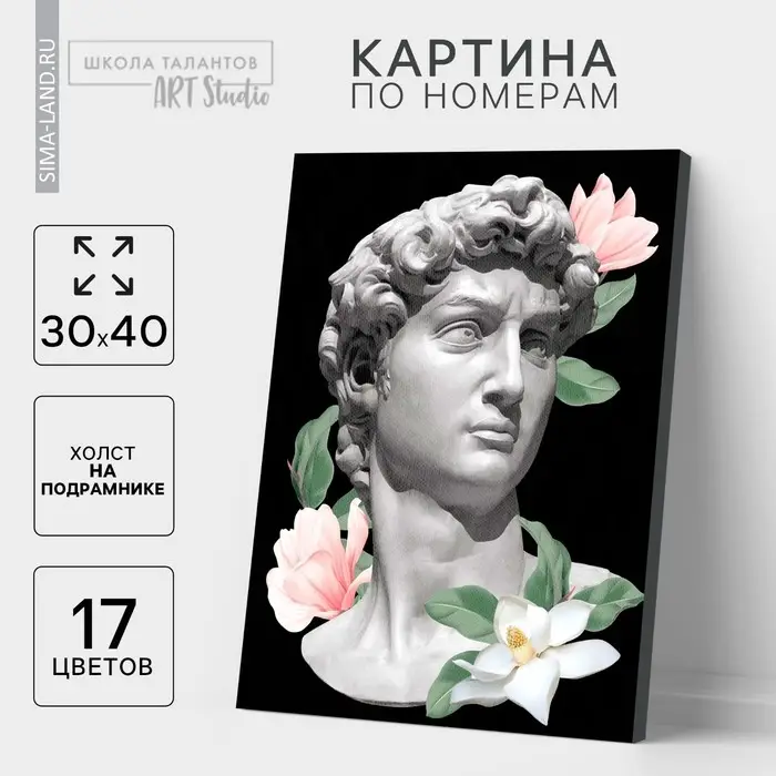 Картина по номерам на холсте с подрамником &laquo;Давид&raquo;, 30&times;40 см