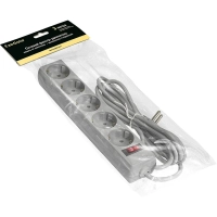 Сетевой фильтр ExeGate SP-5-3G 5р/3м, 10А/2,2кВт, серый(EX221186RUS)