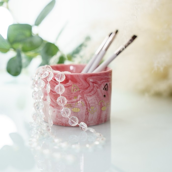 Горшок для цветов керамический с тиснением, кашпо «Мордочка», 8 х 5,5 см Горшок для цветов керамический с тиснением, кашпо «Мордочка», 8 х 5,5 см