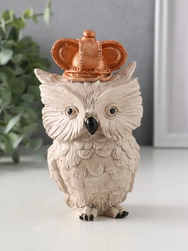 Фигура «Сова императорская», 14×8×8 см, бежевая
