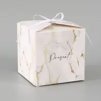 Коробка подарочная складная &laquo;Мрамор&raquo;, 12&times;12&times;12 см