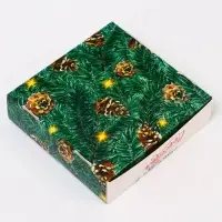 Подарочная коробка сборная с окном «Счастья», 11.5×11.5×3 см