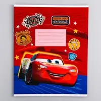 Тетрадь в клетку 12 листов, 5 видов МИКС, обложка мелованный картон, &laquo;Тачки&raquo;