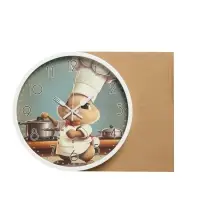 Часы настенные интерьерные &laquo;Кролик-шеф&raquo;, для кухни, бесшумные, плавный ход, d=29.5 см, толщина 4.5 см