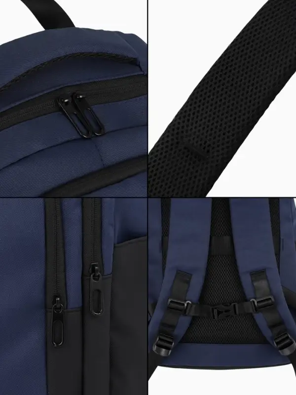 Рюкзак, водонепроницаемое дно, 2 отделения, 3 кармана, 31&times;14.5&times;45 см, синий