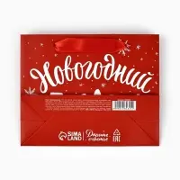 Пакет подарочный новогодний ламинированный &laquo;Новогодний подарок&raquo;, S 5.5 см &times; 15 см &times; 12 см