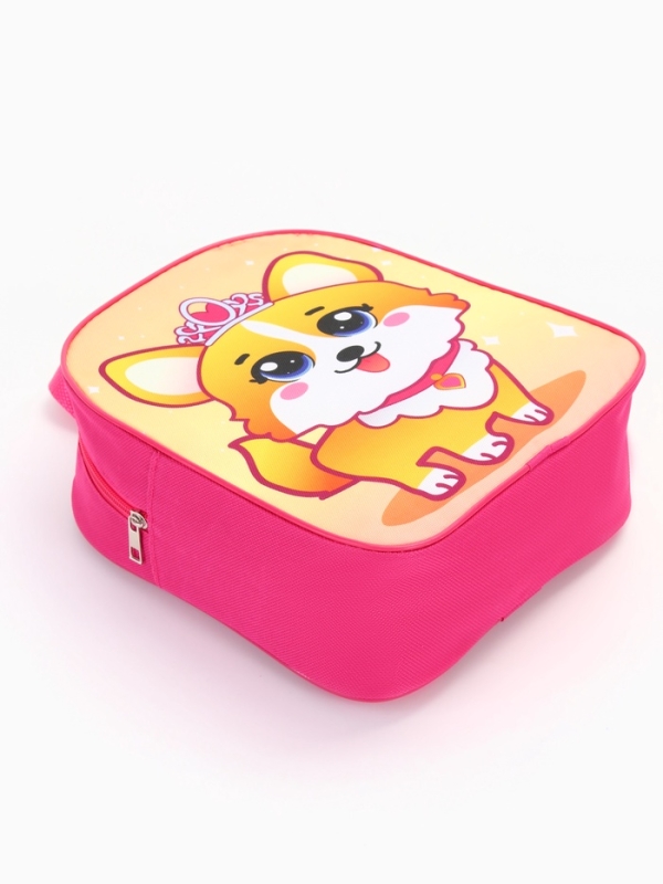 Рюкзак детский 22*8,5*25,5, отд на молнии, корги розовый