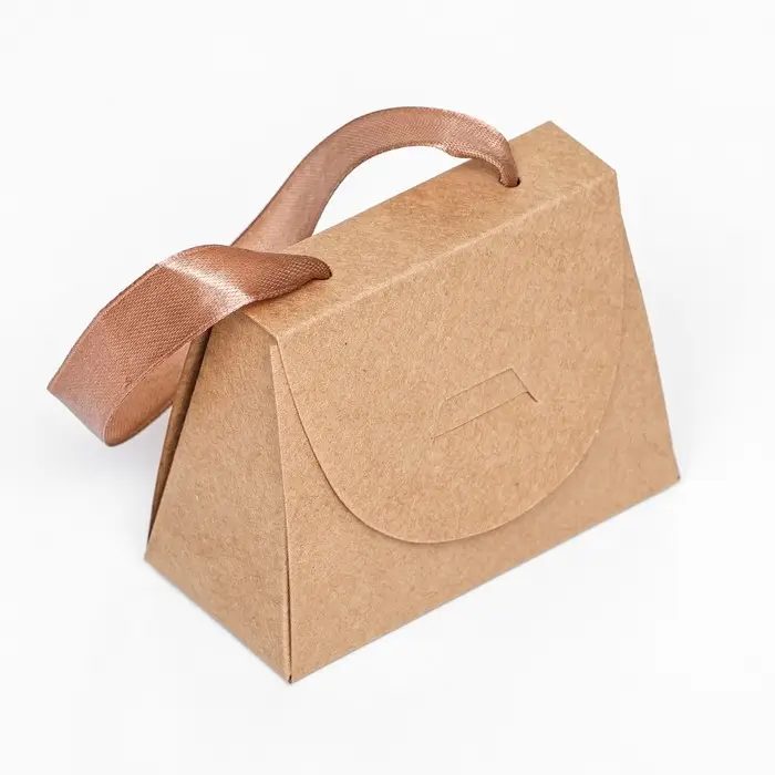 Коробка складная, с ручкой, крафт, 10×7.5×5 см