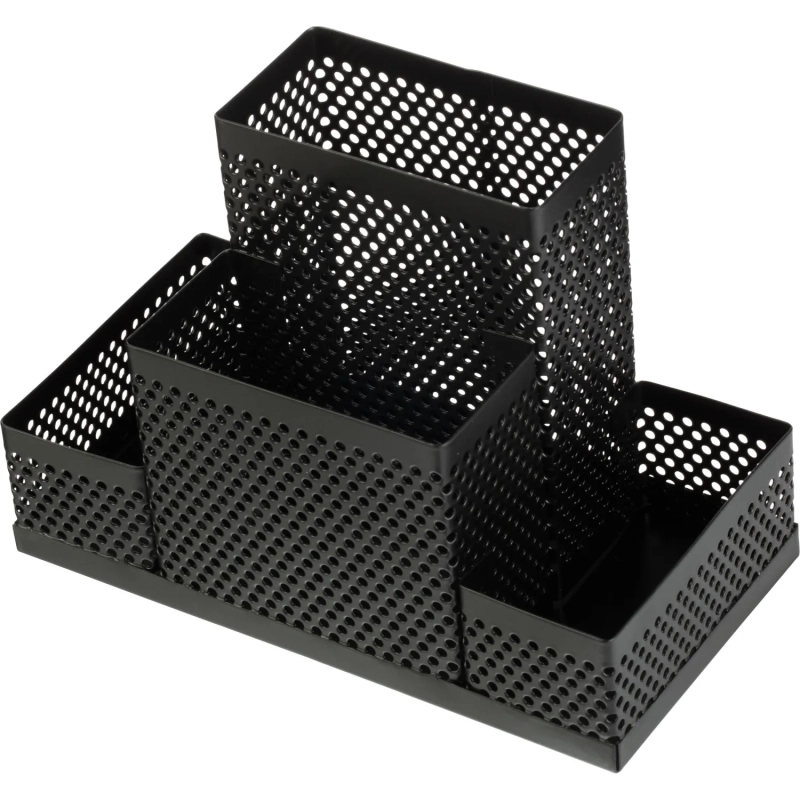 Подставка-органайзер Attache 4отдел башня 110х160х80мм металл сетка черная